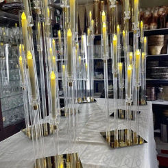 Candle Holders for Home, Table Candelabra, Wedding Centerpiece, Pillar Stand, Road Lead, Party Candlesticks, 8, 5Heads,2 4,6,10S