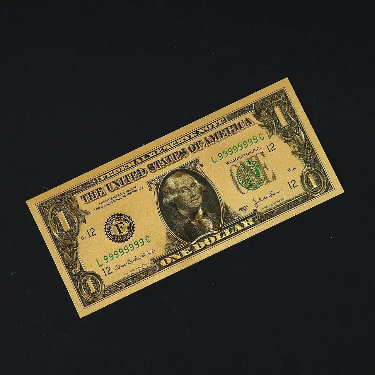 Description Picture 3 of item8pcs/Set 24K Gold Plated Souvenir Home Decoration Realistic Banknotes Dollars Antique Plated High Quality Commemorative Notes