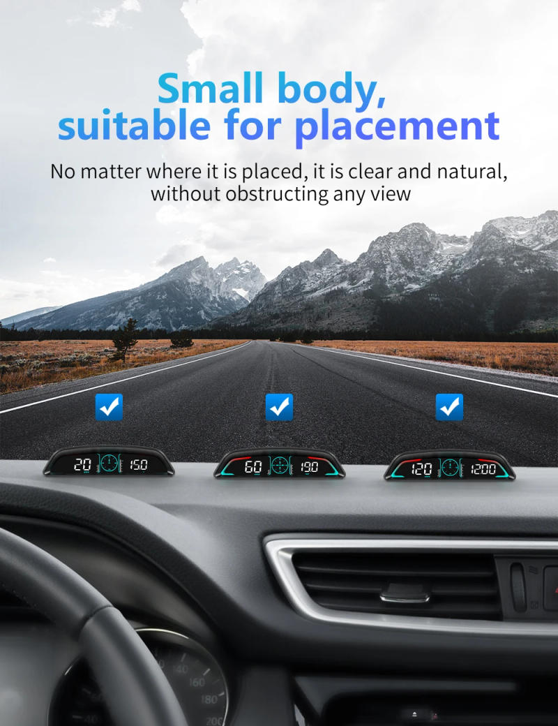 Description Picture 5 of itemB3 G3 OBD/GPS Smart Car HUD Digital Speedometer Speed Clock RPM Voltage Water Temperature Overspeed With Security Alarm