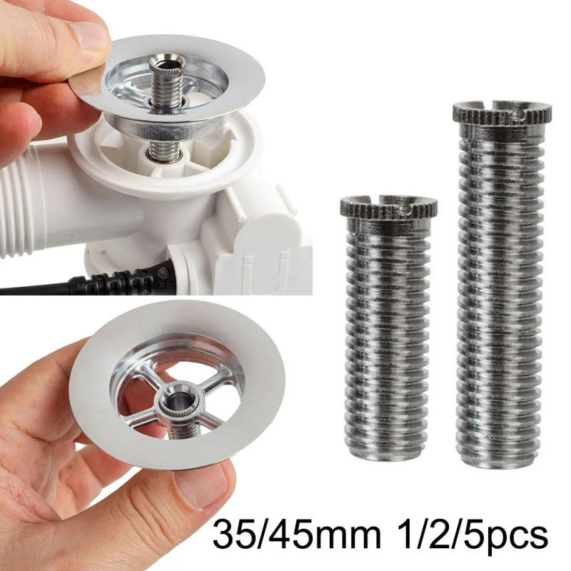 Description Picture 4 of item1/2/5 Pcs Kitchen Sink Strainer Screws 35mm 45mm Kitchen Sink Basket Strainer Stainless Steel Threaded Screw Connector
