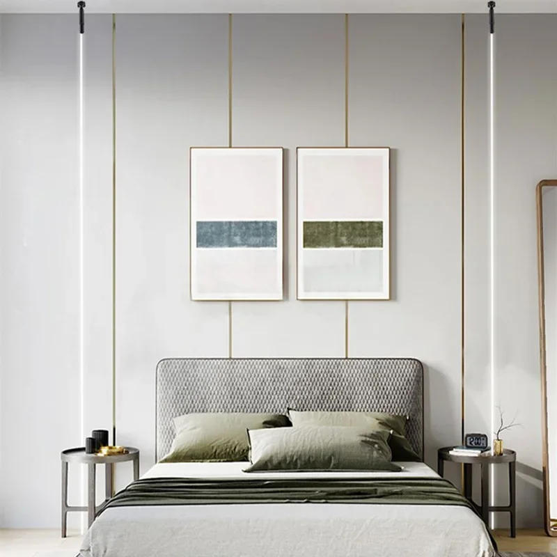 Description Picture 3 of itemDiy Long LED Skyline Wall Light Steel Strip Luminous Linear No Main Light Decoration, Modern Minimalist Creative Exhibition Hall