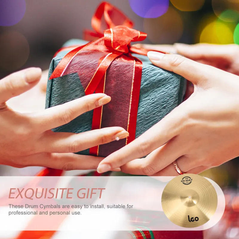 Description Picture 5 of itemCrash Cymbal Crash Cymbal Musical Instrument Accessories Brass Percussion Cymbals Prop for Crash Cymbal Players 14/16 Inch Size