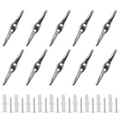 Metal Marine Hardware Rope Silver, white Cleat Hook for Blinds Cord Hooks for Cabinet Handles Towel Window Accessories