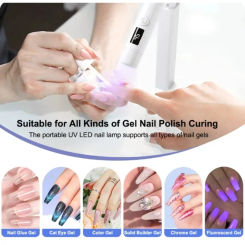 UV LED Nail Lamp Mini UV Nail Lamp for Manicure Portable Nail Dryer Stand Lamp Professional Ultraviolet Nails Drying Light New