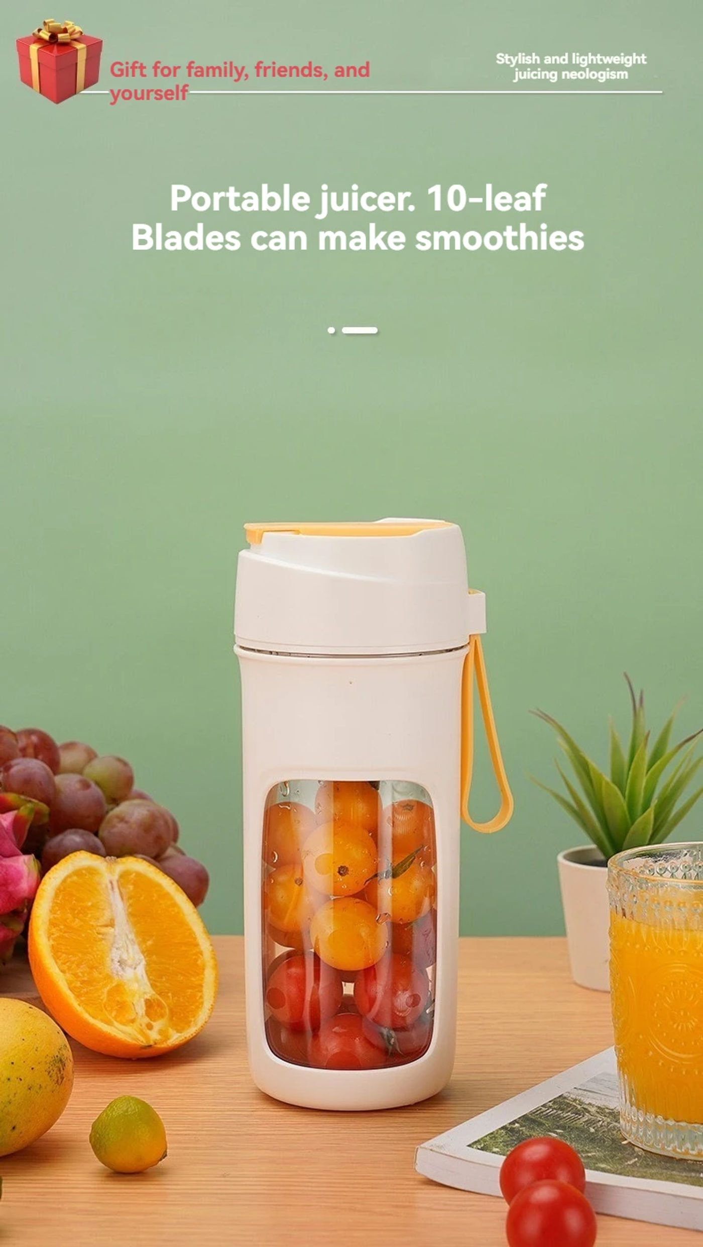 Description Picture 2 of itemRechargeable Mixers Fruit vegetable Juice Portable Juicer Cup Bottle Mini Fast Electric Blender Smoothie Ice Maker Outdoor