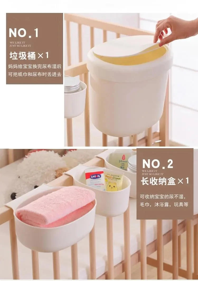 Description Picture 4 of itemBaby Bed Side Pouch Nappy Holder Crib Storage Organizer Bedside Storage Bag Hanging Caddy Bedside Toy Pockets Infant Accessories