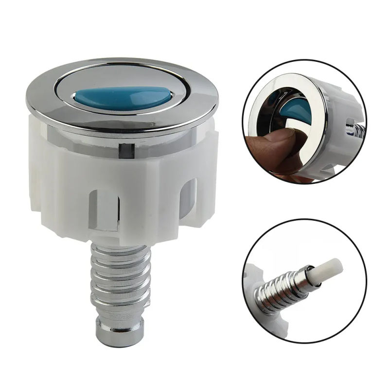 Description Picture 2 of item1x Toilet Push Buttons Dual Flush Water-Saving Round Push Switches For Cistern Tank Water Saving Rod Bathroom Accessories