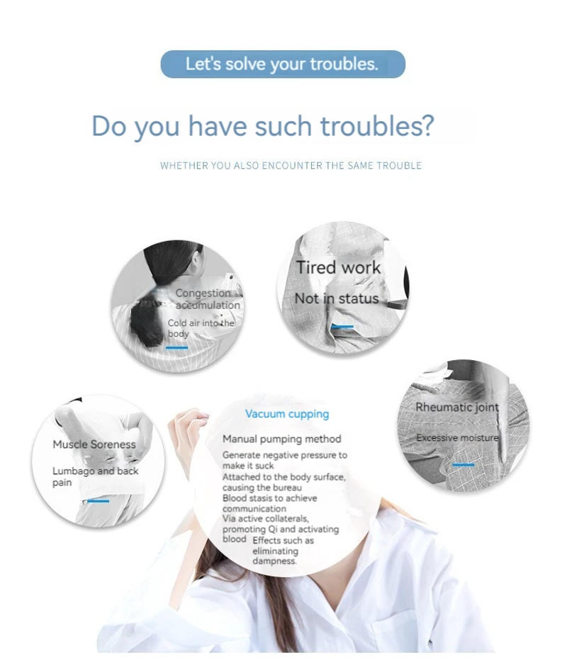 Description Picture 3 of itemVacuum Cupping Tools Chinese Medicine Stabbing Bloodletting Cupping Scraping Cupping Set Full Set Health Care Tool