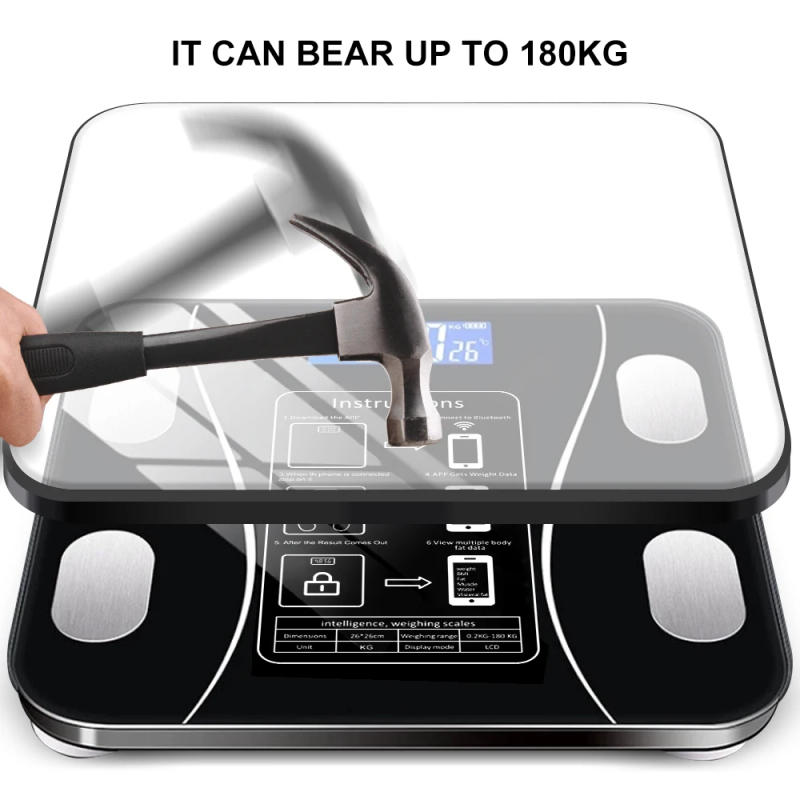 Description Picture 4 of itemINSMART Smart Body Weight Scale Digital Body Composition Body Weight Balance Bioimpedance Scale BMI Floor Scales Bathroom Scale