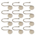 12pcs Shower Curtain Hooks Shower Curtain Rings Heavy Duty Hanging Rings Hardware Metal Hook Replacement Bathroom Accessories