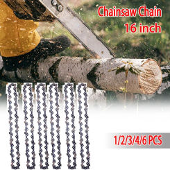 Semi Chisel Electric Gas Powered Chainsaw, Chainsaw Spare Parts, Logging, Pruning, Garden Tool, Gauge, 16 ", 3/8" LP .050 ", 55D