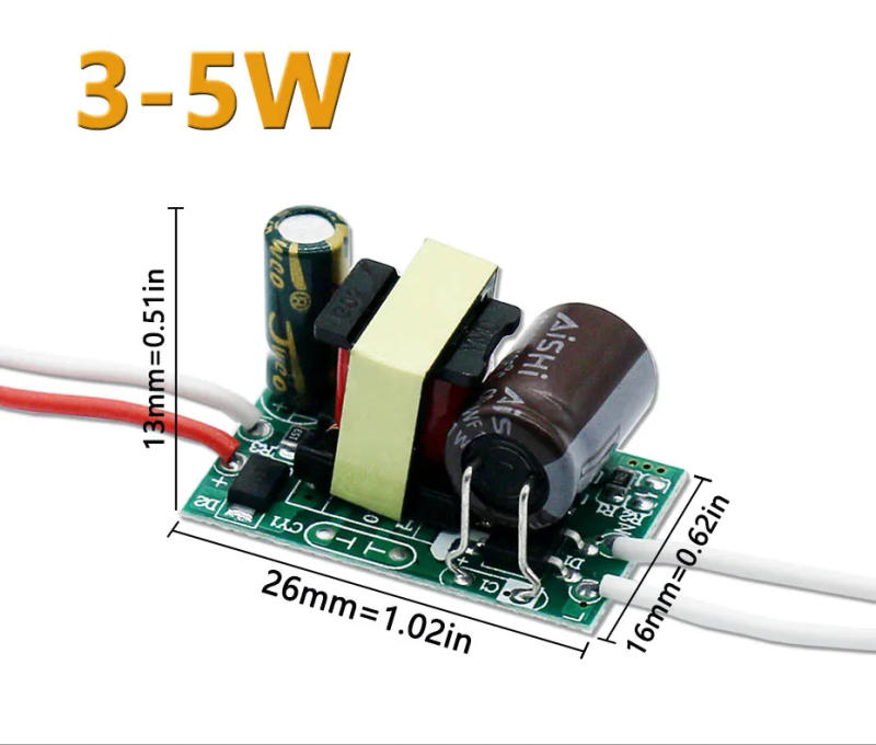 Description Picture 3 of itemLED Isolation Driver AC100-265V 2-3W 3-5W 4-7W 8-12W 12-18W 18-24W Drive Power 250mA LED Downlight Bulb Lighting Transformer DIY