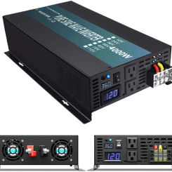 Pure Sine Wave Solar Inverter 12V 120V 4000W Power Supply Inverter Solar Panel DC to AC Converter 12V/24V/48V to 110V/220V/230V
