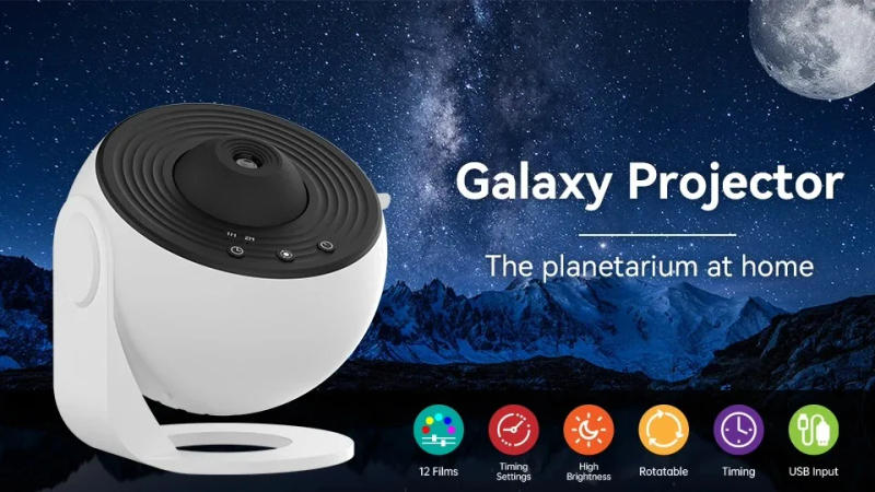Description Picture 2 of item13 in 1 Star Projector, Night Light Galaxy Projector Starry Sky Projector 360° Rotate Planetarium Lamp For Kids Bedroom Deco 