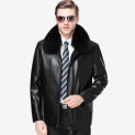 Genuine Leather Jackets for Men 100% Sheepskin 's Coat Fox Fur Collar Detachable Rabbit Liner Winter Clothes Xhl322