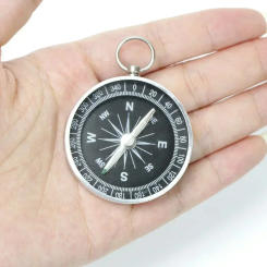 Portable Compass Key Chain For Outdoor Camping Lightweight Aluminum Compass Trekking Hiking Survival Compass