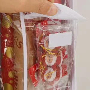 Description Picture 6 of itemAMOBOX Hanging Gift Wrap Storage Organizer, Wrapping Paper Storage Hanging Gift Bag Organizer Station with Multiple Pockets