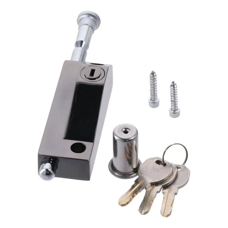 Description Picture 2 of itemUniversal Sliding Door Latch Alloy Steel Door Catch Hasp Bending Lock Patio Doors
