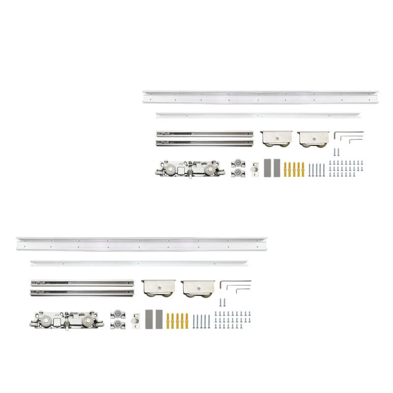 Description Picture 3 of itemSliding Door Hardware Set Heavy Duty Easy to Install Top Mounting Accessories for Corridor Doors Room Doors Wardrobe Doors