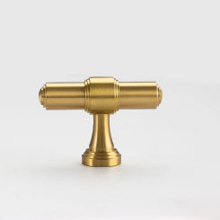 Brass pulls light luxury simple wardrobe door drawer pulls hardware accessories 4Pcs/set