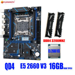 HUANANZHI X99 motherboard Set Lga2011 3 Xeon E5 2660 v3 2*8GB =16GB DDR4 memory combo kit NVME SATA 3.0