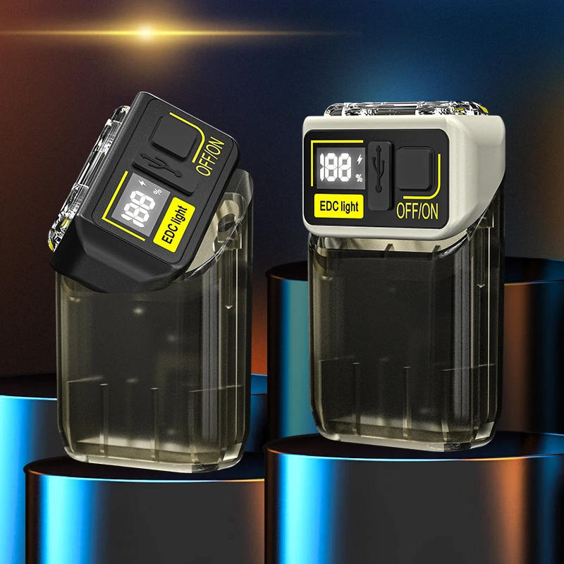 Description Picture 5 of itemMini Keychain Flashlight Rechargeable LED Clip on Light Headlamp Safety Warning Lamp Outdoor Repair Work Light Emergency Torch