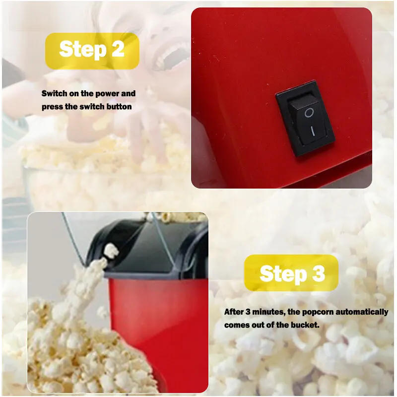 Description Picture 3 of item220V 110V Popcorn Makers Mini Popcorn Machine Electric Household Appliance Machine Fully Automatic Popcorn Machine Home Kitchen