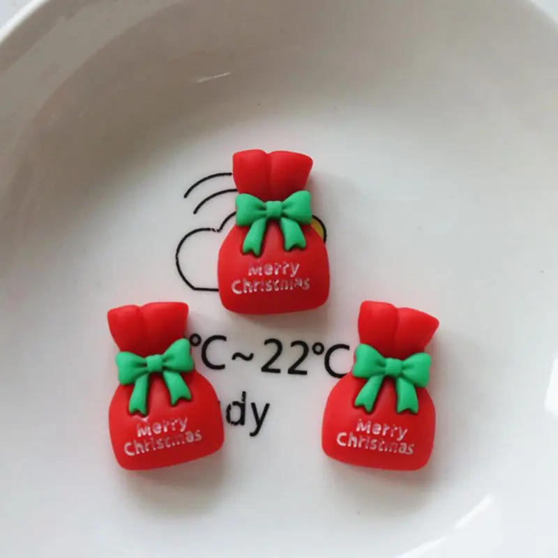 Description Picture 6 of item12Pcs New Mini Cute Cartoon Christmas Flat Back Resin Cabochons Scrapbook Diy Wedding Hairpin Accessories Embellishments Craft