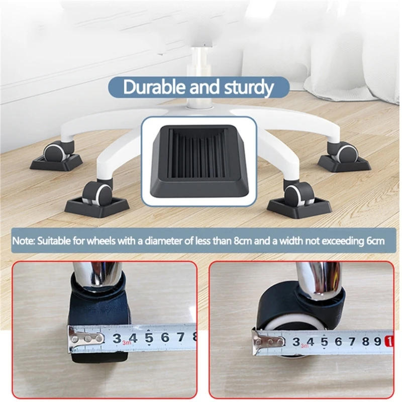 Description Picture 4 of itemUpgrades Furniture Caster Cups Office Chair Roller Feet Not Slip Pad for House