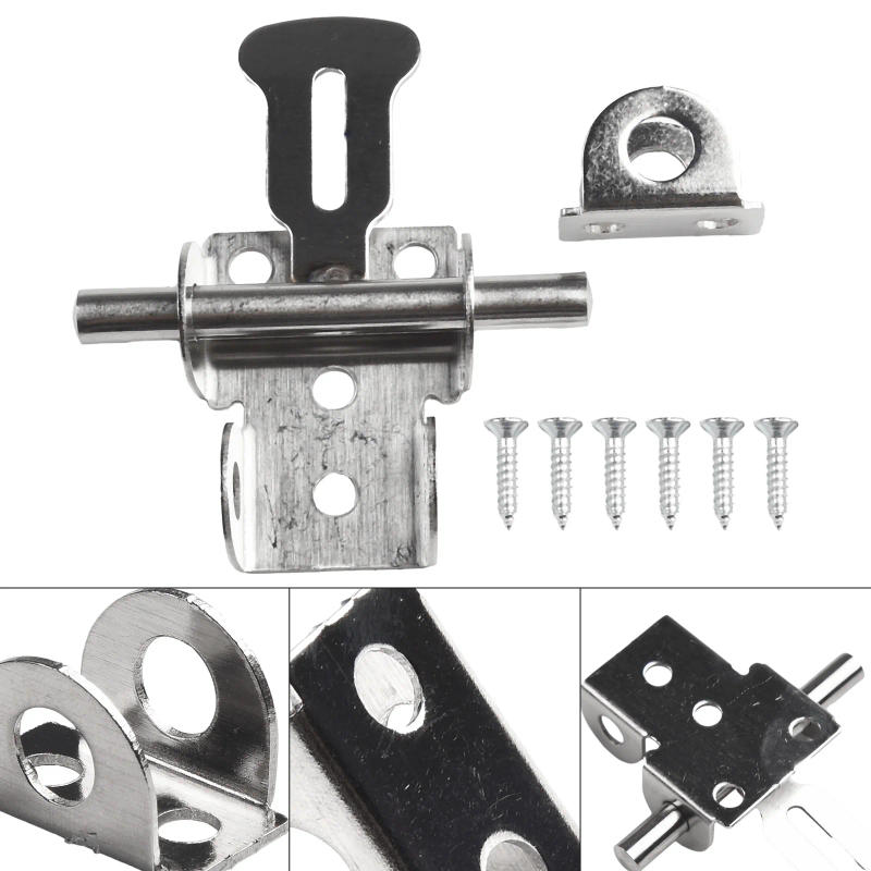 Description Picture 3 of itemStainless Steel Door Latch Solid Sliding Door Bolts Latch Hasp Home Hardware Door Cabinet Hinges Hardware Distribution Box Latch