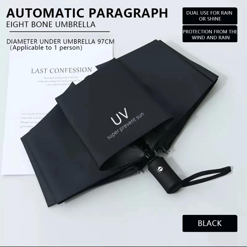 Description Picture 2 of itemUmbrella Sunscreen Cartoon Sunny Rainy Automatic Folding Student Portable Parasol Shade Accessory Outdoor Gear