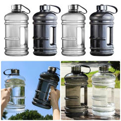 2L PETG Large Capacity Water Bottle Training Sports Workout Drink Bottle Shaker Bottle With Handle Outdoor Gym Gallon Bottle