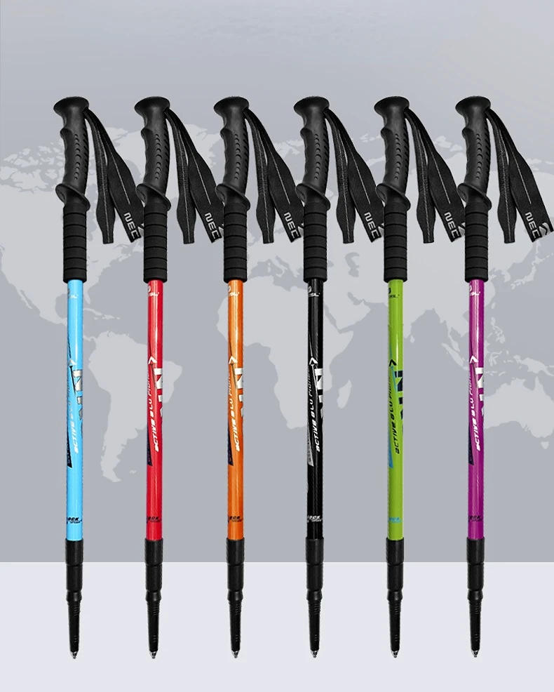 Description Picture 5 of item1PCS 63-135cm Nordic Walking Stick Camping Hiking Ultralight Adjustable Telescopic Alpenstock Trekking Pole Climbing