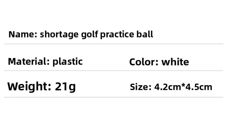 Description Picture 4 of itemGolf Ball Short Distance Golf Practice Balls Plastic Durable Golf Training Aid for Indoor Outdoor Practice Golf Sports Supplies
