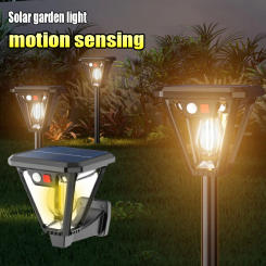 Solar LED Street Light IP65 Waterproof Motion Sensor Light Sunlight Garden Street Wall Outdoor Solar Lamp Bright Lawn Lights