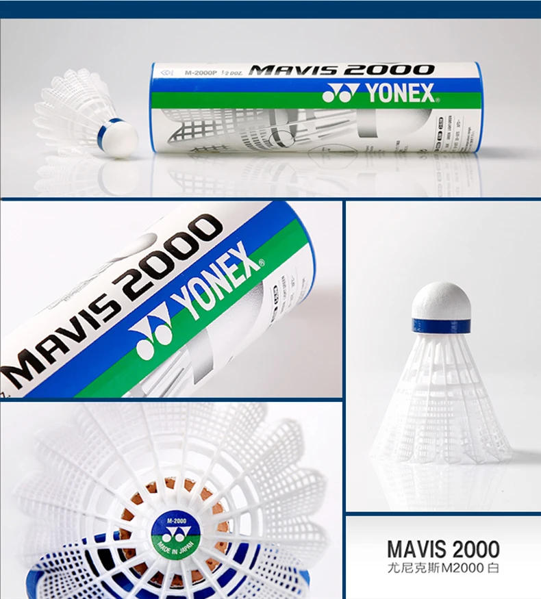 Description Picture 5 of item1Tube Original  Mavis 250 300 600 2000 Badminton Nylon Ball Tournament Shuttle  Badminton  Training  Shuttlecock