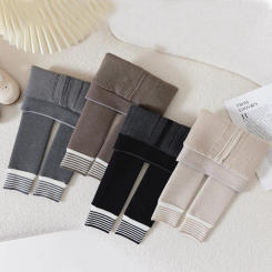 MILANCEL Winter Baby Pants Fur Lining Girls Legging High Elastic Thicking Pants