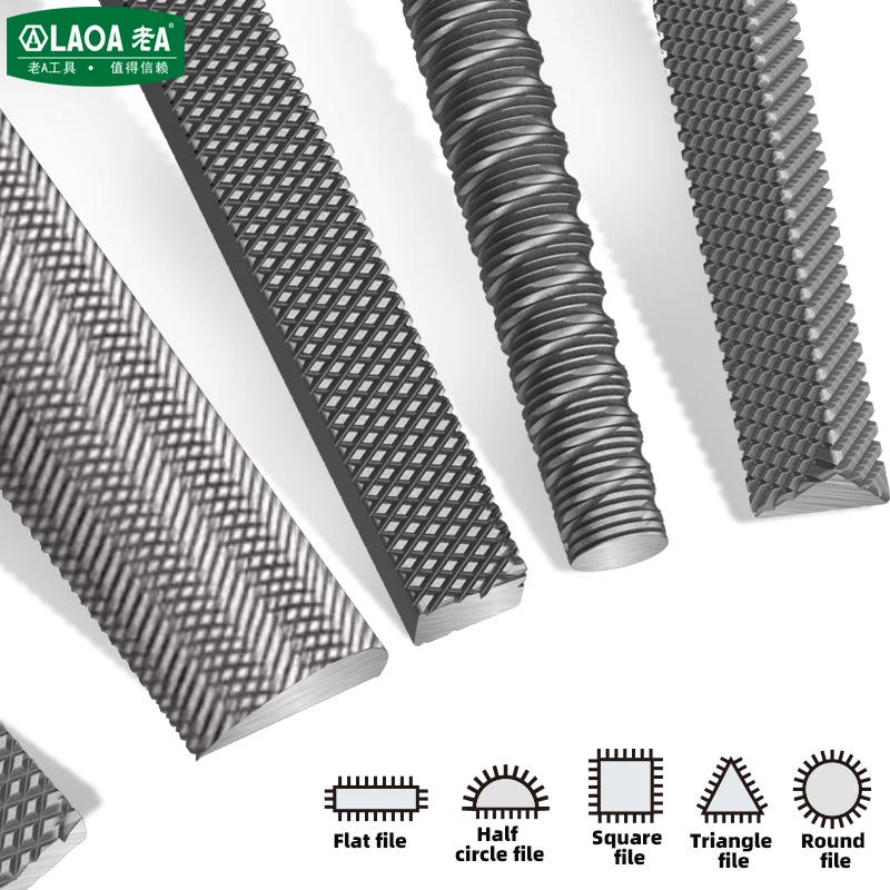 Description Picture 3 of itemLAOA Diamond File Rasper Metal File in Shape Triangle Flat Semicircle Square Milling Tools Carving Tool