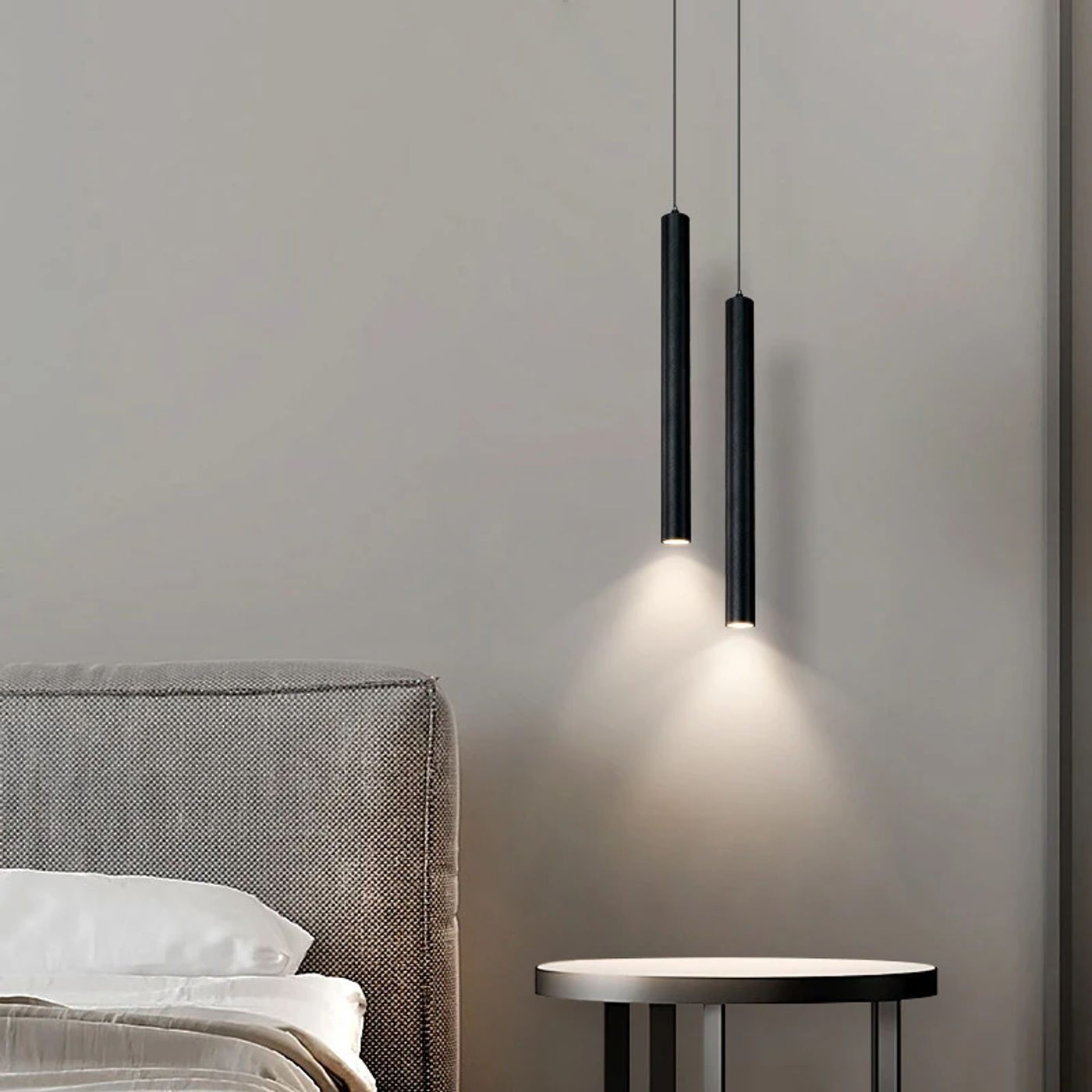 Description Picture 2 of itemModern Nordic Led Pendant Lamp Double head Pendant Light Dining Room 2m Hanging Lamp Pipe Decora Cylinder Pipe Line chandelier