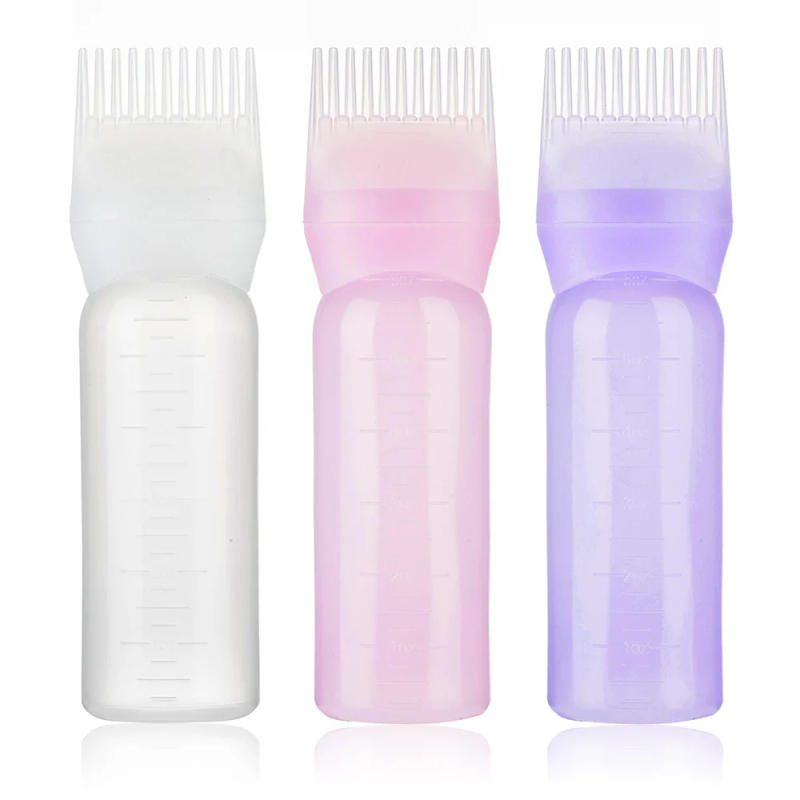 Description Picture 5 of item1/2/3PCS 120ml Multicolor Plastic Hair Dye Refillable Bottle Applicator Comb Dispensing Salon Hair Coloring Hairdressing Styling