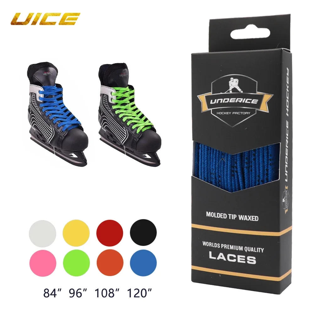 Description Picture 4 of itemIce Hockey Shoelaces 84/96/108/120in Box-Packed Ice Hockey Skate Laces  Dual Layer Braid Extra Reinforced Waxed Tip Shoelace