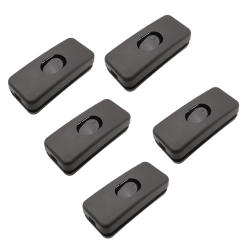 5Pcs Black Inline ON/OFF Table Lamp Switch 110-250V Desk Light Cord Cable Switches Electrical Accessories