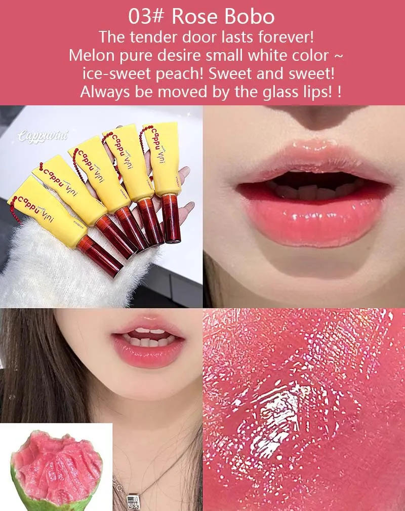 Description Picture 6 of itemMirror Water Liquid Lipstick Crystal Jelly Lip Gloss Moisturizing Sexy Lip Plumper Lip Tint Makeup Long Lasting Korean Cosmetics