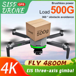 S155 GPS Professional Drone 5000M 360° Obstacle Avoidance 4K DualHD Camera Dron 5G Brushless Motor Foldable Quadcopter Boy Toy