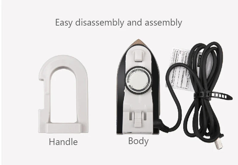 Description Picture 6 of itemPortable Mini Foldable Ironing Machine 3 Gears Temperature Adjustable Garment Steamer Electric Iron Household Travel 100-240V