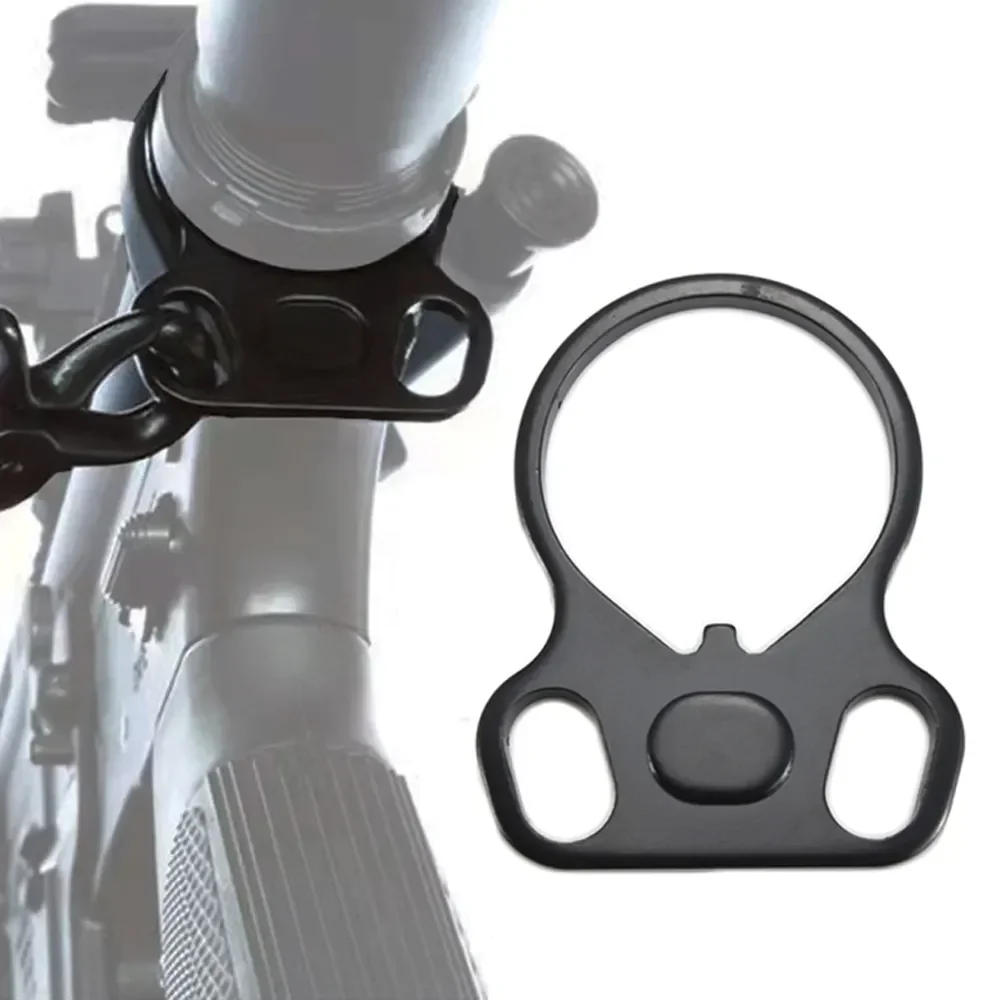 Description Picture 2 of itemTactical Rifle End Plate Sling Adapter Dual Loop Ambidextrous One Single Point Sling Mount For AR-15 M4 Hunting Gun Accessories