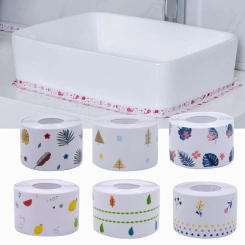 Anti Mold Kitchen Sink Waterproof Tape Fashion Self Edge Self Adhesive Printed Stickers Seal Gap PVC Sealing Strip Wall Corner