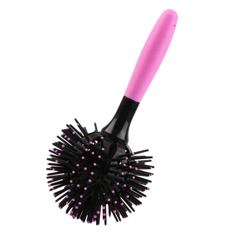 Description Picture 5 of item3D Round Hair Brushes Comb Salon Make Up 360 Degree Ball Styling Tools Magic Detangling Hairbrush Heat Resistant Hair Comb