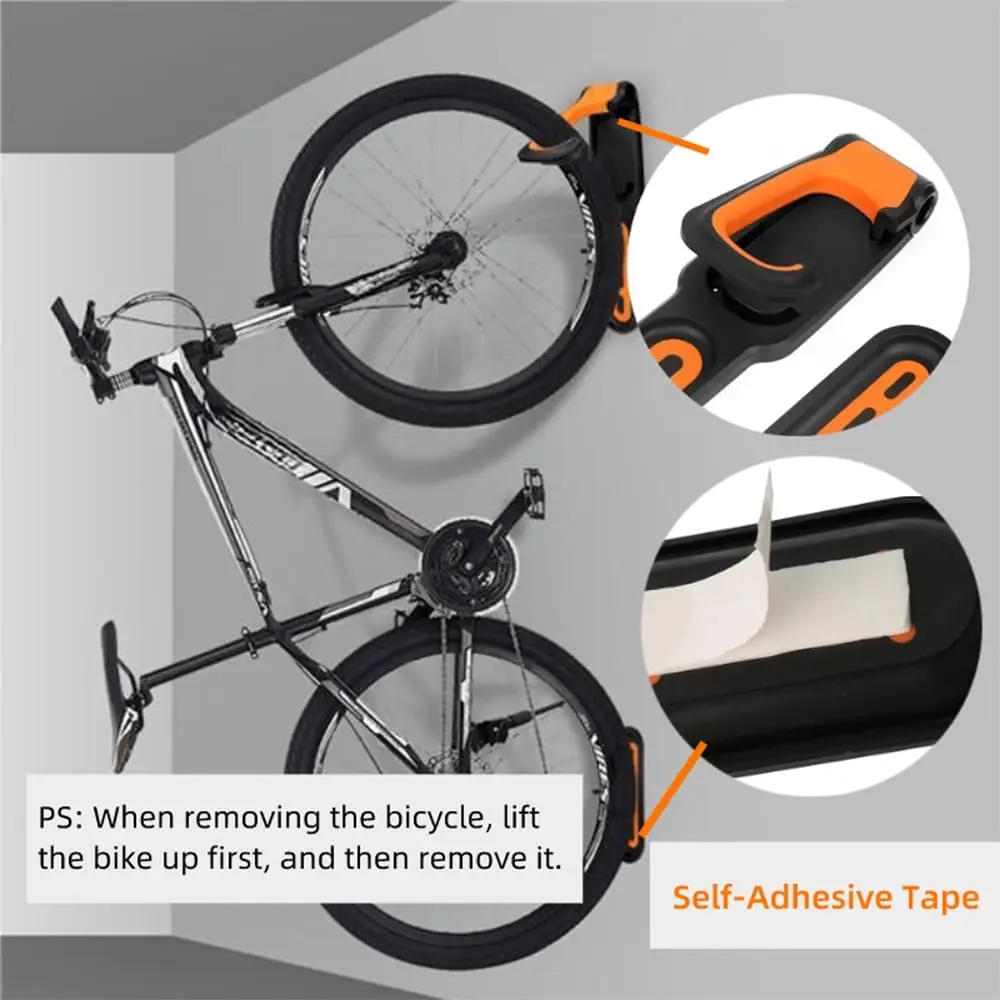 Description Picture 5 of item1PC Bicycle Wall Mount Rack Mtb Road Bike Storage Fixed Hanging Hook Bike Support Stand Bracket Holder Cycling Parking Buckle