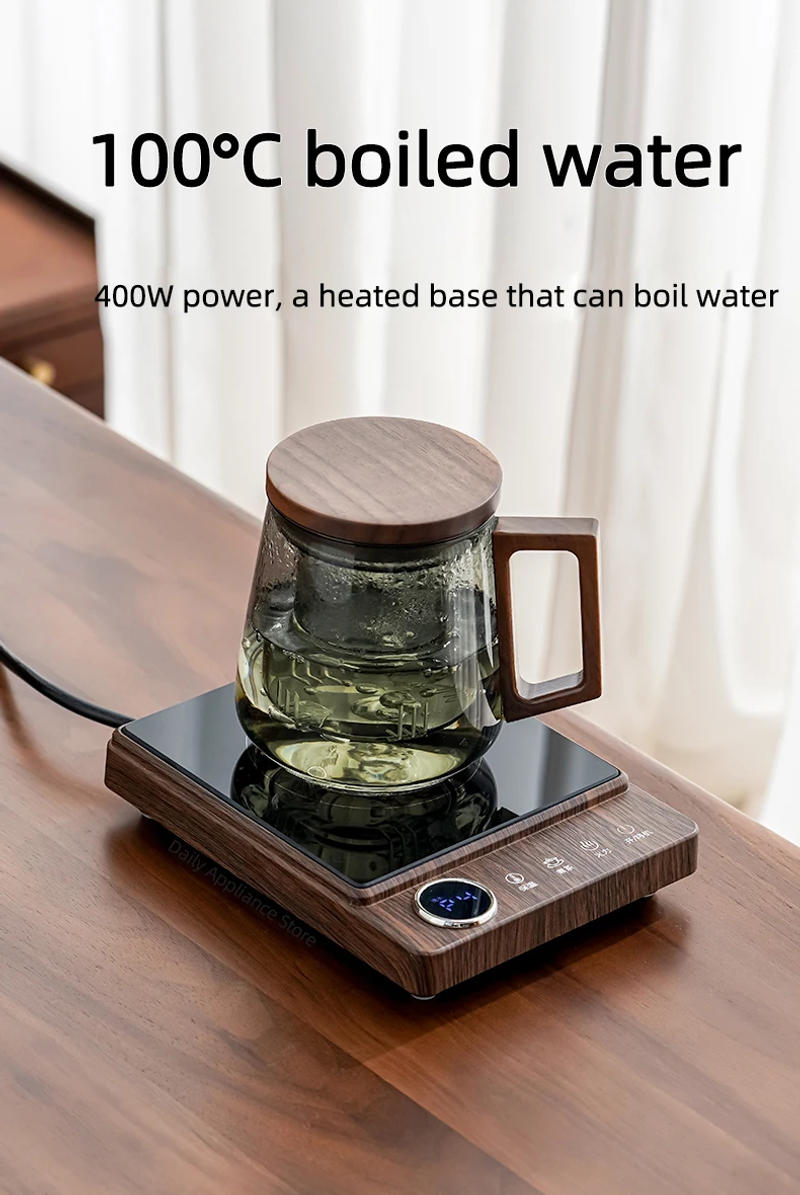 Description Picture 5 of item400W Cup Heater 100°C Mug Warmer Electric Hot Plate Tea Stove Coffee Milk Water Heating Pad Warmer Coaster Hot Tea Maker 220V